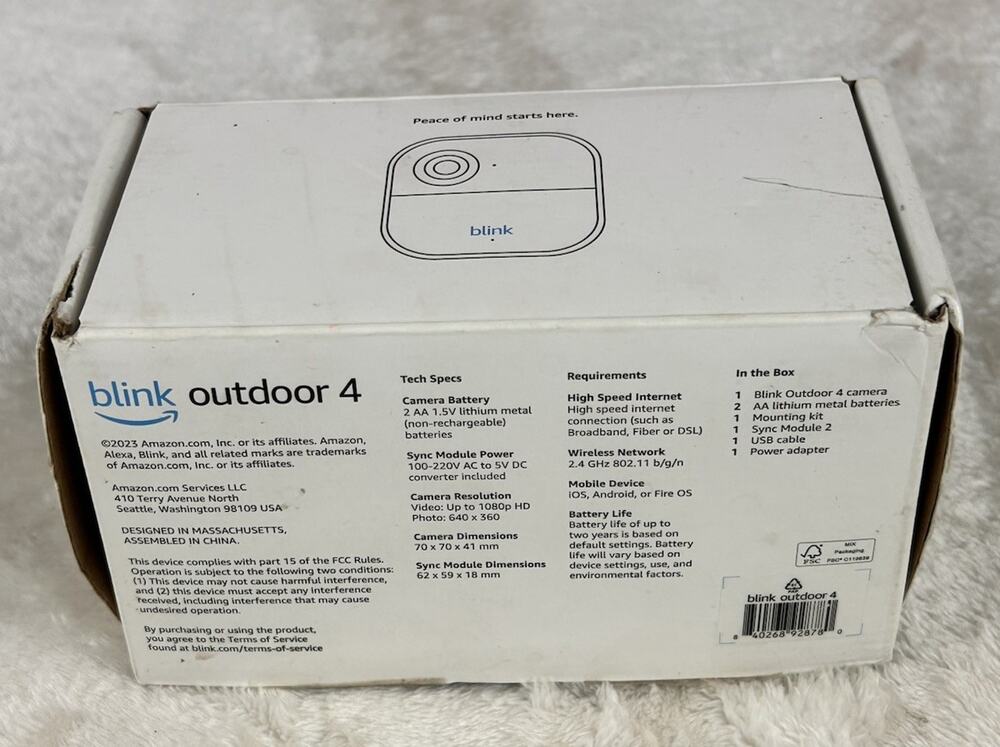 Blink Outdoor 4 Wireless Smart Security System w/ 1 Camera